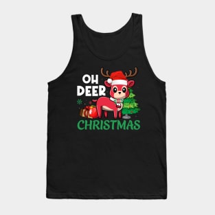 Oh Deer christmas Funny Christmas Tshirt Tank Top